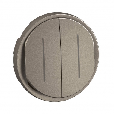 Enjoliveur - Pour m�canisme de commande - Double - T�moin - Blanc antimicrobien - Legrand C�liane CT3027