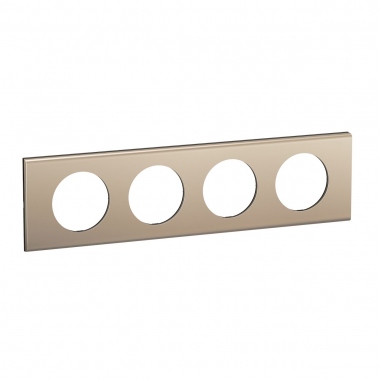 Plaque de finition - 4 Postes - Nickel satin� - Legrand C�liane CP2104