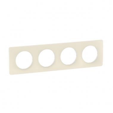 Plaque de finition - 4 Postes - Blanc amande - Legrand C�liane CP1104