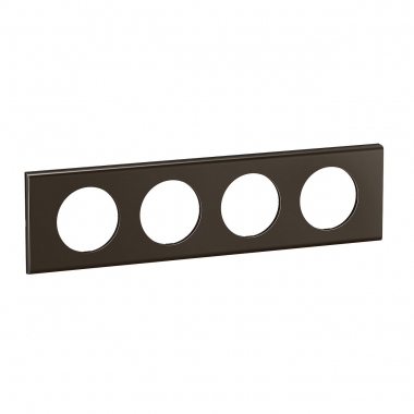 Plaque de finition - 4 Postes - Nickel sombre satin� - Legrand C�liane CP2204