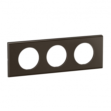 Plaque de finition - 3 Postes - Nickel sombre satin� - Legrand C�liane CP2203