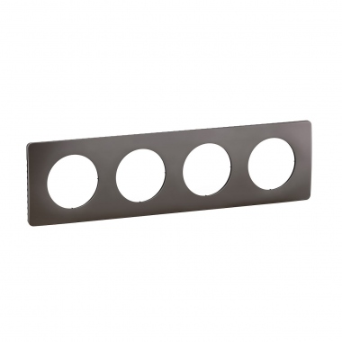 Plaque de finition - 4 Postes - Gris cendre - Legrand C�liane CP1004