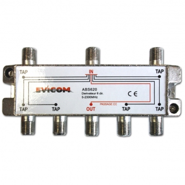 D�rivateur - 6 d�rivation - ULB - 20 DB - Evicom ABS620
