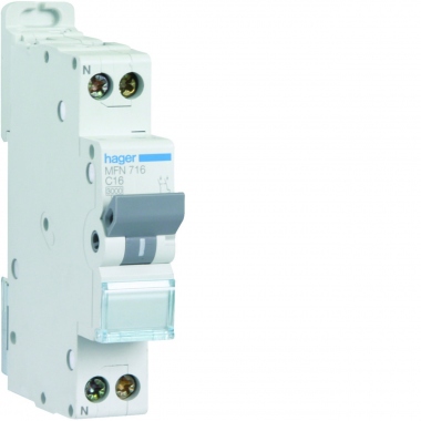 Disjoncteur 25A 3kA courbe C phase neutre Hager � vis