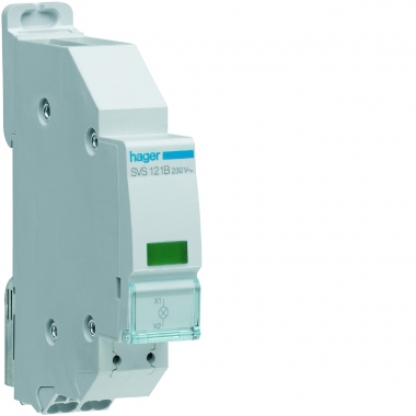Voyant Modulaire � LED - 230V - Vert - Sans Vis - Hager SVS121B