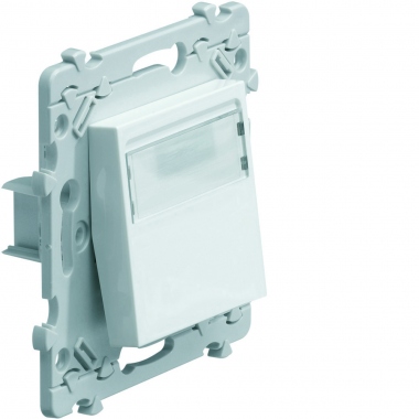 Bouton poussoir avec porte-�tiquette 1O+1F Hager Essensya