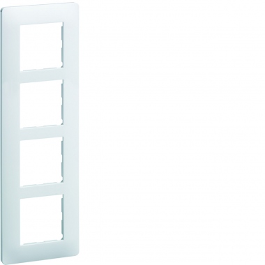 Plaque 4 postes horizontal, entraxe de 71 mm Hager Essensya
