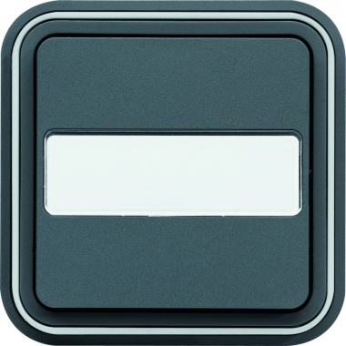 Bouton poussoir lumineux porte �tiquette NO 10A Hager Cubyko complet encastr� gris