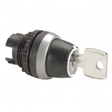T�te non lumineuse bouton tournant � cl� 2 positions fixes 45�