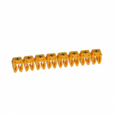 Rep�re pour fil de 1.5 � 2.5 mm� - Signe + - Couleur Jaune - Legrand Cab 3