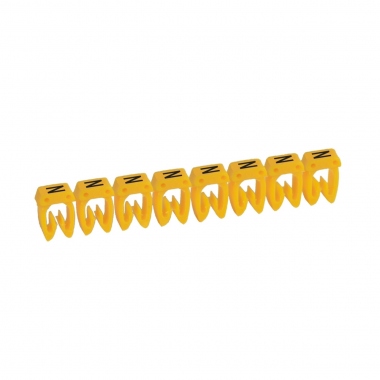 Rep�re pour fil de 4 � 6 mm� - Lettre N - Couleur Jaune - Legrand Cab 3