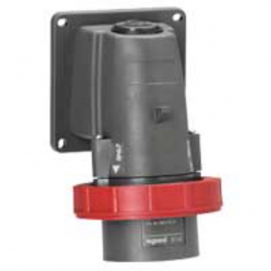 Fiche tableau - Inclin�e - 16 Amp�res - 3P+T - IP55 - Rouge - Legrand Hypra 051190