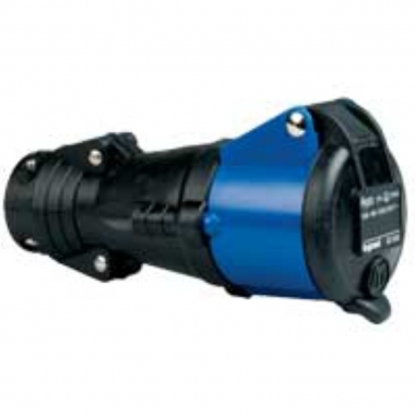 Prise droite femelle 16 Amp�res 3P+N+T IP44 bleu - Legrand Hypra 52094