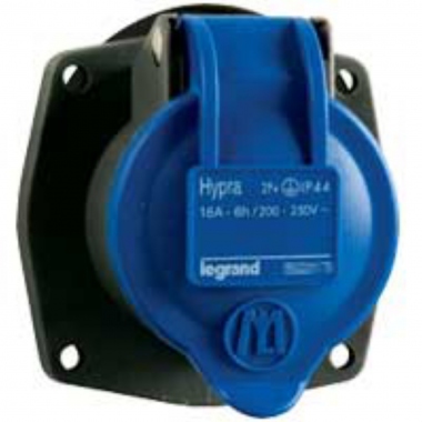 Prise tableau - 16 Amp�res - 2P+T - IP44 - Bleu TD - Legrand Hypra 052182