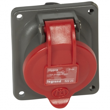 Prise tableau 16 Ampres 3P+T IP44 rouge - Legrand Hypra 52223