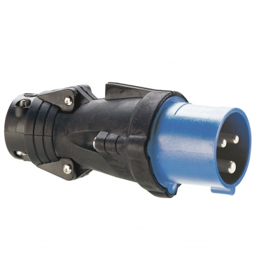 Fiche droite - M�le - 32 Amp�res - 3P+N+T - IP44 - Bleu - Legrand Hypra 052754