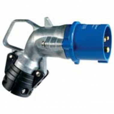 Fiche coud�e - M�le - 32 Amp�res - 2P+T - IP44 - Bleu - Legrand Hypra 052772