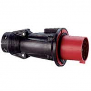 Fiche droite male 32 Amp�res 3P+N+T IP44 rouge - Legrand Hypra 52954