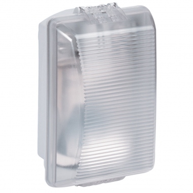 Hublot Rectangle - Culot E27 - 75 Watts max - Gris - Diffuseur Clair - Legrand 062400