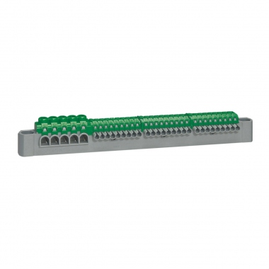 Bornier isol� 5x6 � 25 mm� + 27x1.5 � 4 mm� auto - Vert Terre - Legrand Drivia 13