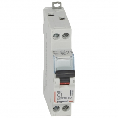 Disjoncteur 1A 6kA courbe C phase neutre Legrand DX3 Vis / vis