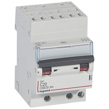 Disjoncteur 20A 6kA courbe C triphas� Legrand DX3 Auto - Vis