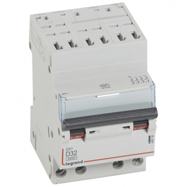 Disjoncteur 32A 10kA courbe D t�trapolaire Legrand DX3 Auto / Vis