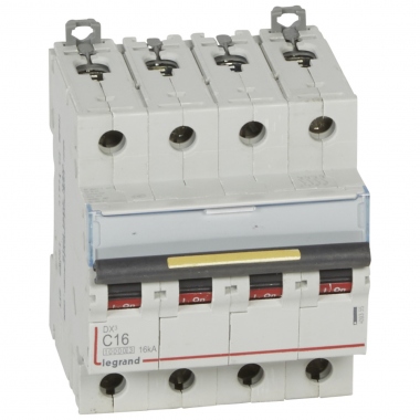 Disjoncteur - Legrand DX3 - 4 P�les - 16A - Courbe C - 16KA - Legrand 409355
