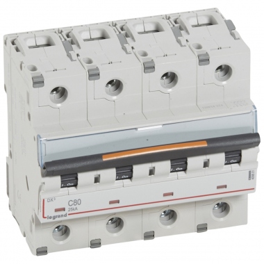 Disjoncteur - Legrand Dx3 - 4 P�les - 80 A - Courbe C - 25kA - Legrand 409801