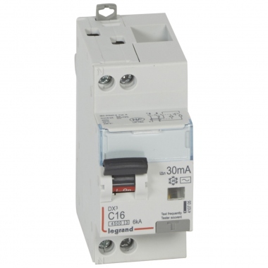 Disjoncteur diff�rentiel Legrand DX3 16A courbe C 30mA 2 Poles type AC - Vis / Vis - 6ka