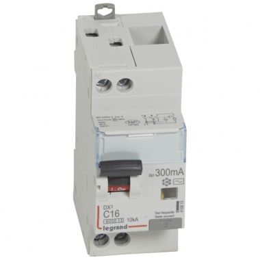 Disjoncteur diff�rentiel Legrand DX3 16A courbe C 300mA 2 Poles type AC - Vis / Vis