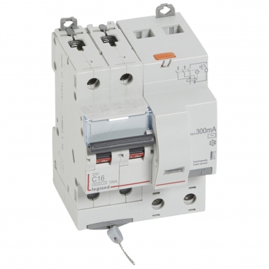 Disjoncteur diff�rentiel Legrand DX3 16A courbe C 300mA 2 Poles type AC - Vis / Vis - 6ka