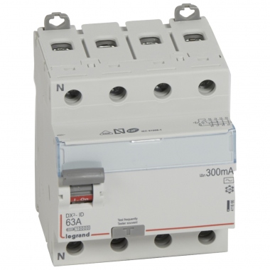 Interrupteur diff�rentiel Legrand DX3 63A 300mA 4 Poles type AC - Vis / Vis