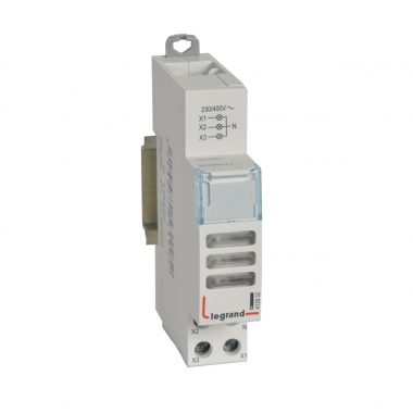 Voyant modulaire triple - 230 / 400 Volts - Blanc