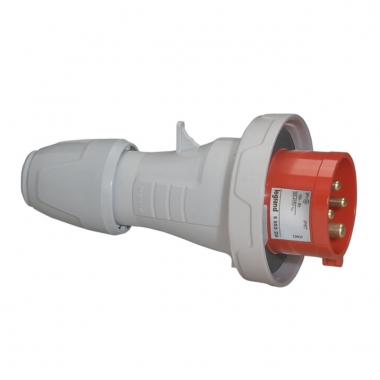 Fiche droite m�le 16 Amp�res 3P+T IP67 rouge - Legrand 555328
