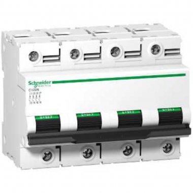 Disjoncteur Schneider - C120N - 4 P�les - 125 amp�res - Courbe C - Schneider electric A9N18377