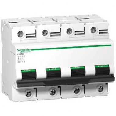 Disjoncteur Schneider - C120H - 4 P�les - 80 Amp�res - Courbe C - Schneider electric A9N18479