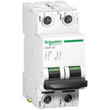Disjoncteur - Schneider C60H-DC - 2 P�les - 5 Amp�res - Courbe C - A9N61525