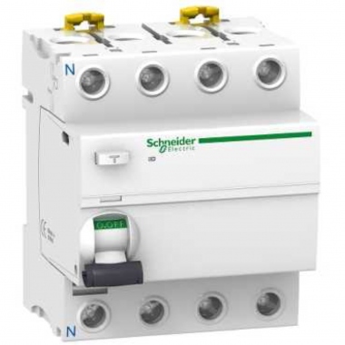 Interrupteur diff�rentiel - 4 P�les - 40A - 300mA - Type AC - Schneider electric A9R14440