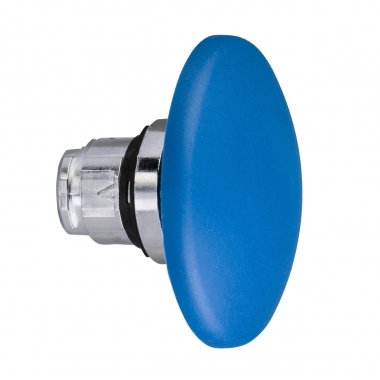 T�te arr�t d'urgence - Coup de poing - D60 - H�misph�rique - Bleu - Schneider ZB4BR616
