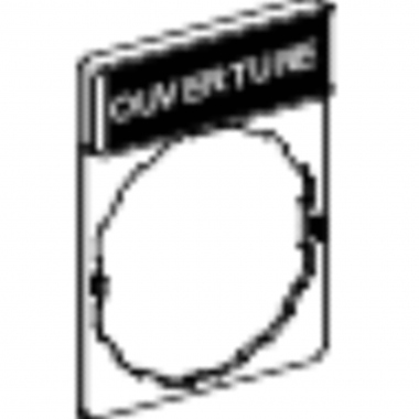 Porte �tiquette - Standard - 30 x 40 - Etiquette 8 x 27 - OUVERTURE - Schneider ZBY2113