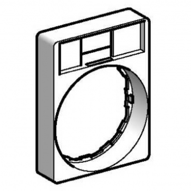 Porte �tiquette - Affleurant - 30 x 40 - Pour Etiquette 8 x 27 - Schneider ZBZ34