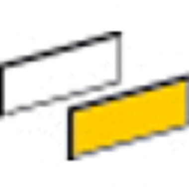 Etiquette - 8 x 27 - Blanc / Jaune - Sans marquage - Schneider electric ZBY0102