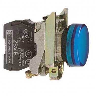 Voyant lumineux - A LED - 230V - Bleu - Complet - Schneider XB4BVM6