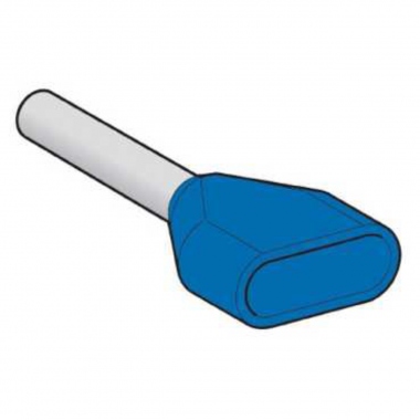Embout de cablage - Double - 0.75 mm� - Bleu - Schneider electric AZ5DE007