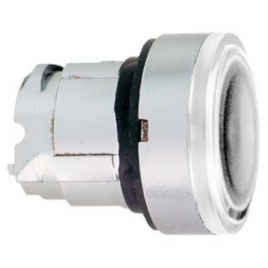 T�te Bouton Poussoir - Lumineux - Affleurant - Blanc - Schneider ZB4BW313