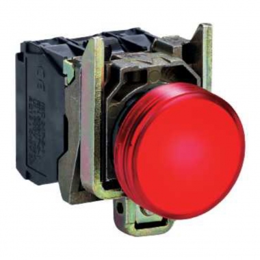 Voyant lumineux - A LED - 24V AC/DC - Rouge - Complet - Schneider XB4BVB4
