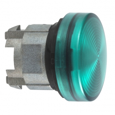 T�te - Pour voyant � LED - Vert - Schneider ZB4BV033