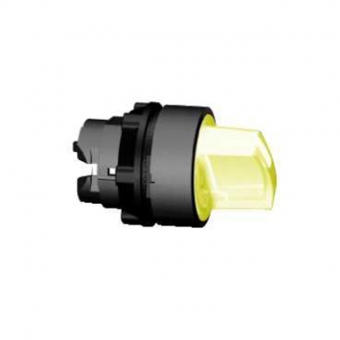 T�te - Bouton Tournant lumineux - 3 positions - Fixe - Orange - Schneider ZB5AK1353