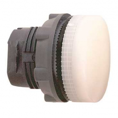 T�te - Pour Voyant � culot BA9s - Blanc - Cabochon lisse - Schneider ZB5AV01